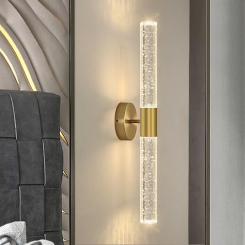 Image of Lamp master Round Acrylic Luxurious LED Wall Light for Mirror, Wash Basin, Bedroom, Hotel Passage, Living Room | Soft & Bright White LED Lighting - 1 Pack (Crystal Bubble wall Light, Pack of 1)
