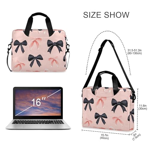 Maletín ALAZA para laptop 13-15.6 pulg rosa y negro miniatura 4