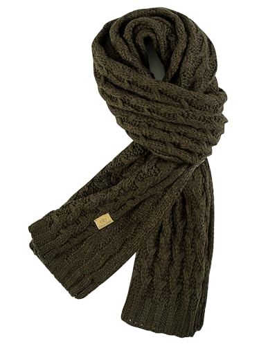 PAGE ONE Women's Ribbed Knit Scarf Winter Warm...
