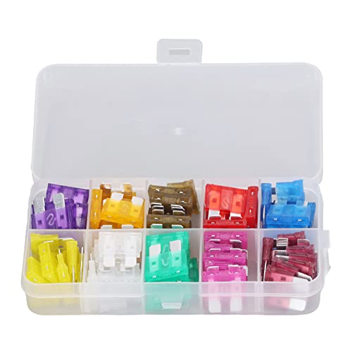Kit de Sortimento de Fusíveis Automotivos, 80 Peças, Tamanho Médio, Fusível de Carro, Liga de Zinco,