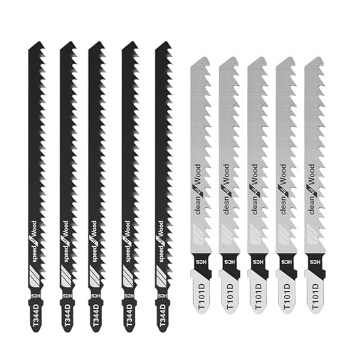 Lot de 10 lames de scie sabre - Lames de scie sabre - Lames de scie sabre - Lames de scie sabre - Pour béton cellulaire, bois, métal, brique, béton, compatible avec les scies sabres courantes
