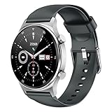 HSHAI Reloj inteligente para hombres y mujeres, redondo, IP67, resistente al agua, notificaciones de mensajes, 1.32 pulgadas, reloj inteligente deportivo al aire libre para Android iOS