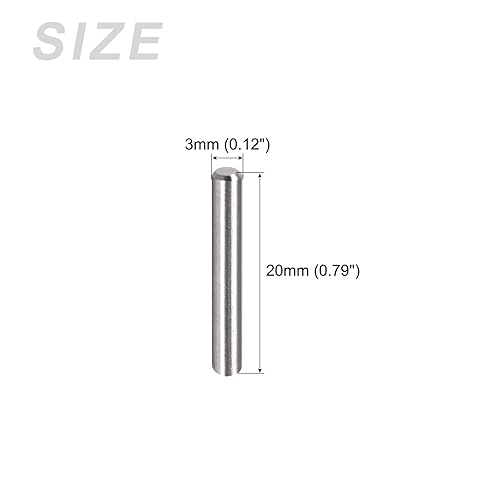 Miniatura 2 de METALLIXITY Pasador de clavija (0.118 x 0.787 in), 100 unidades, clavijas de soporte de estante de acero inoxidable 304, elementos de sujeción -