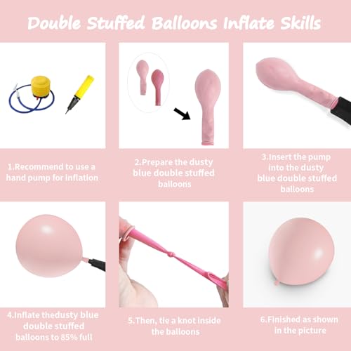 Image of 108Pcs Double Stuffed Pink Balloon Garland Arch Kit
