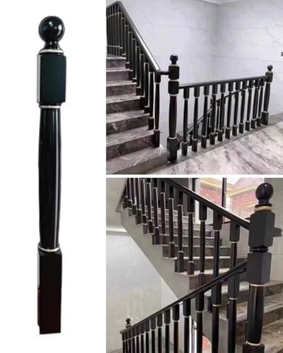 Zestaw zamienny tralek schodowych – minimalistyczny design do wrzecion pochyłych i lądowych – trwała i łatwa instalacja do remontu domu