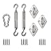 Windscreen4less Sun Shade Sail Hardware Kit - 8 Inches - Super Heavy Duty - For Triangle Sun Shade Sail