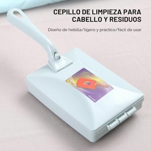 Miniatura 9 de Zymay Rodillo Para Alfombras,Barredora Alfombras Multifuncional Herramienta Manual Para El Hogar Cepillo Mesa Para Alfombras Doble Rodillo, Herramienta Doméstica, Limpiador