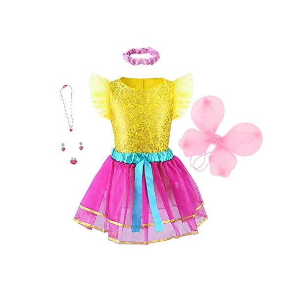 Jeowoqao girls dress up trunk princess set, 24 pcs pretend play costume set, fairytale, supergirl, princess, rainbow unicorn costume for toddler/little girls ages 3-5yrs - image 5