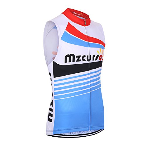 mzcurse Men's Sleeveless Wind Vest Jersey Shirt Tank Tops Tees Zipper Elastic (Color, X-Large,Please Check The Size Chart)
