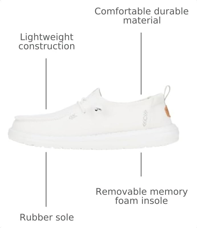 Image of HEYDUDE Women's Wendy Chambray Loafers | Lightweight Slip On Shoes for Women | Casual Everyday & Travel Style