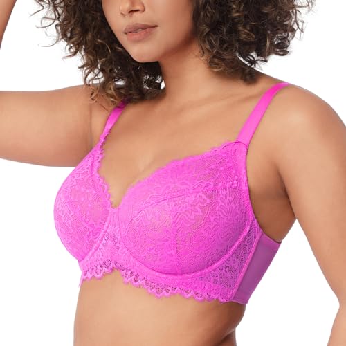 Image of HSIA Minimizer Bra for Women - Plus Size Full Coverage Lace Bra with Underwire, Non Padded