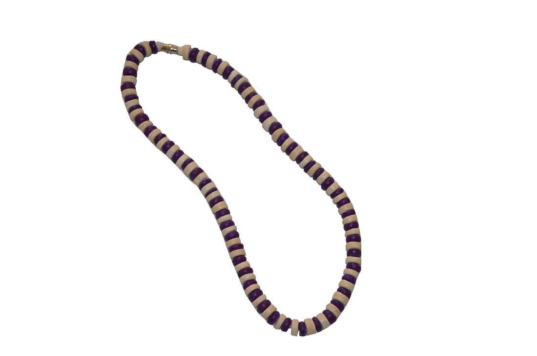Tiger SmileBeach Coco Beaded Choker Necklace Natural Purple 17", 17", Coco, No Gemstone