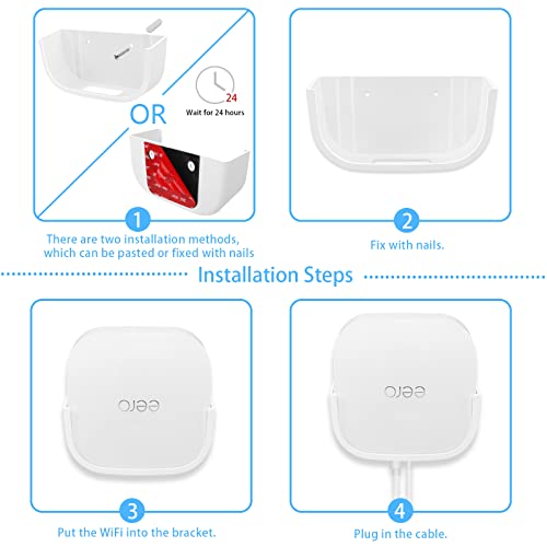 Support mural eero Pro 6E sans perçage fixation routeur Wi-Fi 6 maillé - 6