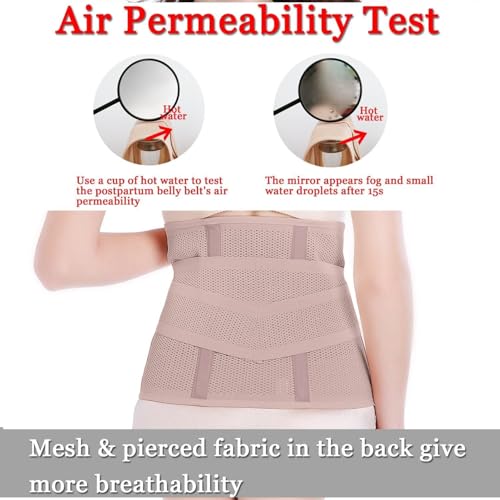 Image of Postpartum Belly Band Support: 2 Sets Adjustable Straps Provide Compression | Lower Back Pain Relief, Helps Hold Tummy, Waist, and Stomach After Birth or C-Section, Comfortable to Wear for a Full Day