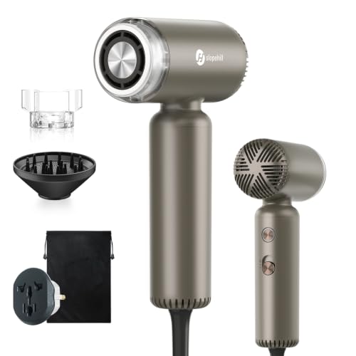 Image of slopehill Dual Voltage Travel Hair Dryer, Lightweight Ionic Blow Dryer