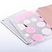 ULAK iPad 6th 5th Generation Case, Slim Trifold Lightweight iPad 9.7 2018/2017 Cases Smart Case Stand Auto Sleep/Wake Hard Back Clear Polka Dot Cover for iPad 9.7 iPad 5th / 6th Generation, Rose Gold
