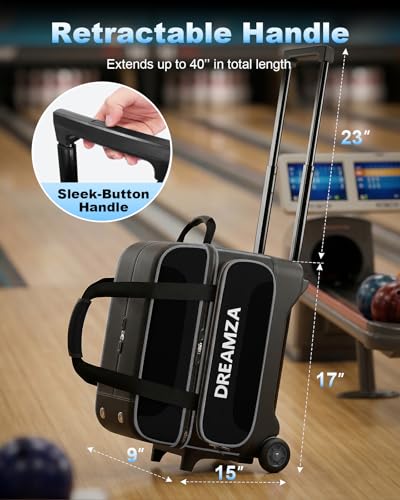 DREAMZA 2 Ball Roller Bowling Bag