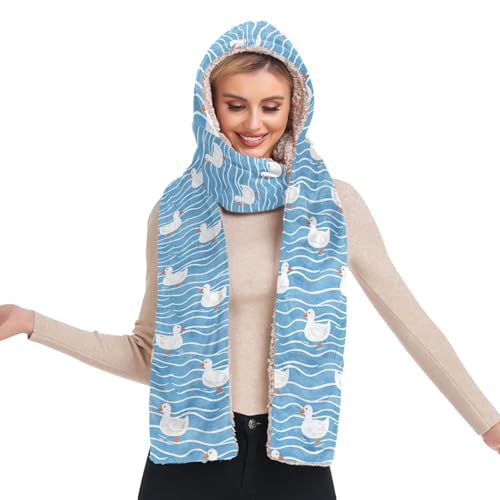 Bonnet d'hiver femme chaud capuche écharpe intégrée protégeant du gel
