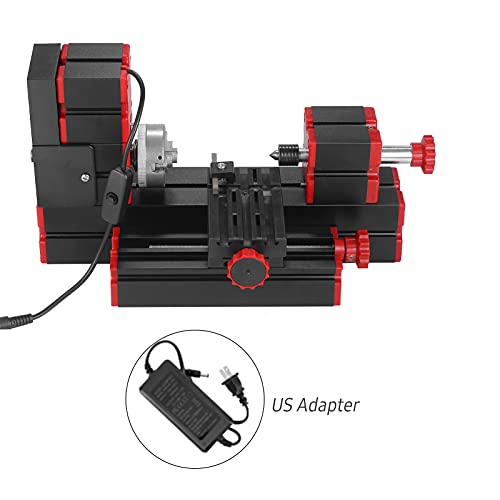 Ntbl Mini Lathe 9 In 1 Diy Multi-Functional Motorized Transformer Multipurpose Machine Jigsaw Sander Driller Plastic Metal Lathe Wood Lathe Drilling Sanding Turning Milling Sawing Machine Tool Kit #TOP1