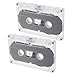 OUNONA 2 pezzi Nastri Audio Cassette Vuote da Minuti con Custodie Trasparenti...