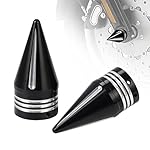 GUDITEM-CNC-Spike-Front-Axle-Nut-Covers-Caps-for-Harley-Touring-Street-Glide-Fat-Boy-Road-King-Electra-Glide-Tri-Glide-Dyna-Black