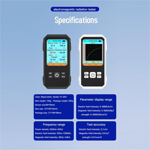 EMF Detector Electromagnético 3en1 Campo Eléctrico miniatura 3