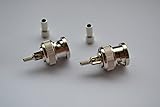 High Value BNC Male 3 Piece Crimp Connector for Cable RG174, RG178, RG188, RG196, RG316(5 Pack)