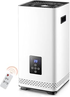 Space Heaters for Indoor Use Remote Space Heater 3 Heat Settings Fan Heater with Overheat and Tip-Over Protection, 12H Timing, Night Light, Thermostat Electric Heater for Home Electric Heater