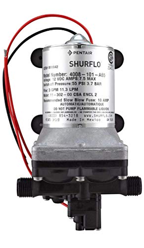 Rv Water Pump Shurflo 4008-101-A65 3.0 Gpm | 12V Water Pump | Self-Prime | Camper Water Pump | Rv Plumbing (1 Pump) #TOP1
