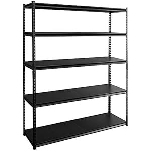 アイリスプラザ ラック スチールラック メタルラック 幅150cm 5段 STR-1500 ブラック 幅約150×奥行約46×高さ約183㎝