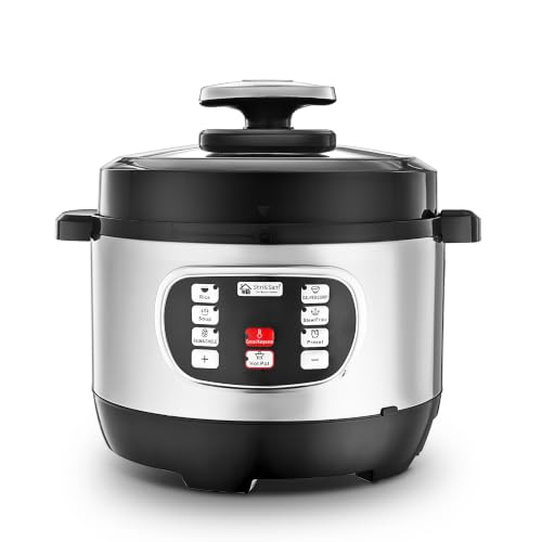 Image of Shri & Sam Stainless Steel Electric Pressure Cooker | Automatic Pressure Cooking | Multi-Cooking Electric Cooker 6 in 1 | Durable & Easy to Clean (3, litres)