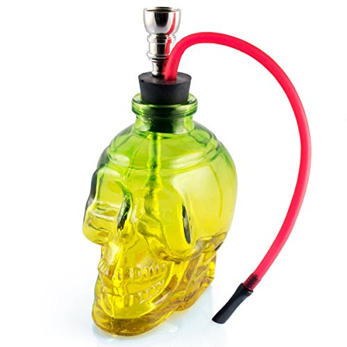 Formax420 Mini Portable 6 Height Tobacco Hookah Glass Shisha Hose Pipe (Green&Yellow) by Formax420