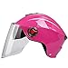 Sunangle Casco Moto Jet con Doppia Visiera, Mezzo Casco da Moto Estivo DOT Omologato, Casco Moto Aperto, Casco Scooter per Uomo Donna Adulti (56-62cm),Rosa,Free Size