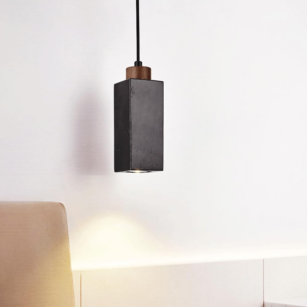 Lámparas Colgantes japonesas Lámpara Colgante de mármol Lámpara de Estilo Natural Cubierta de Madera Accesorios de iluminación de Techo para Restaurante Interior Cafetería Apartamento