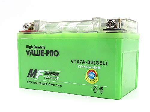 VTX7A-BS VALUE PRO GEL �o�b�e���[ �[�d�ς� YTX7A-BS FTX7A-BS GTX7A-BS �݊� ���u��OK �t�R��h�~ �� �V�O�i�XX �A�h���XV125 �Ȃ�