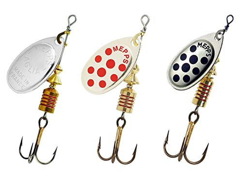 Kit 3 Cuillers Tournantes Mepps Aglia - Minikit Mepps - No1-3,5g