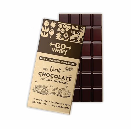 Image of GoWhey Single Origin Dark Chocolate | 70% Cocoa | Sugar-Free | Keto-Friendly | Low carb. 55g