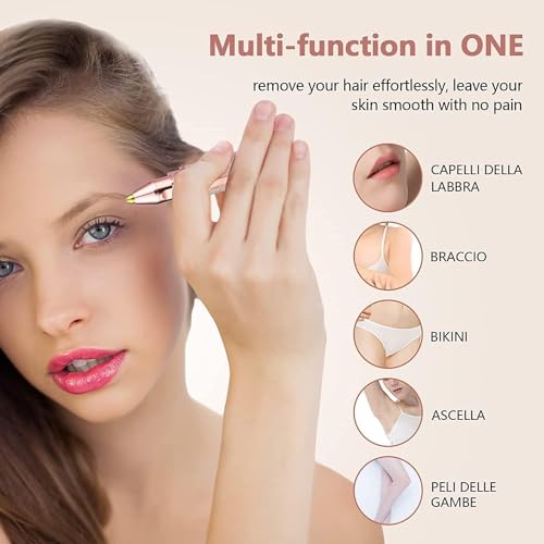 Image of Facial hair remover machine for- face, chin, cheek, eyebrow, upper lip hair remover for women, usb rechargeable epilator machine for women (RAINBOW)