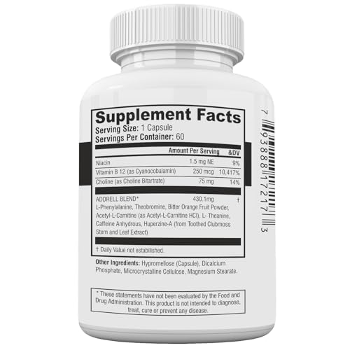 Focus Pep Addrell 2 Pack Energy Stimulant Pills- Study Supplement Alternative Pill, Natural Nootropic Supplements & Cognitive Enhancer Substitute to Elevate Mental Clarity- 120 Capsules - Thumbnail 2