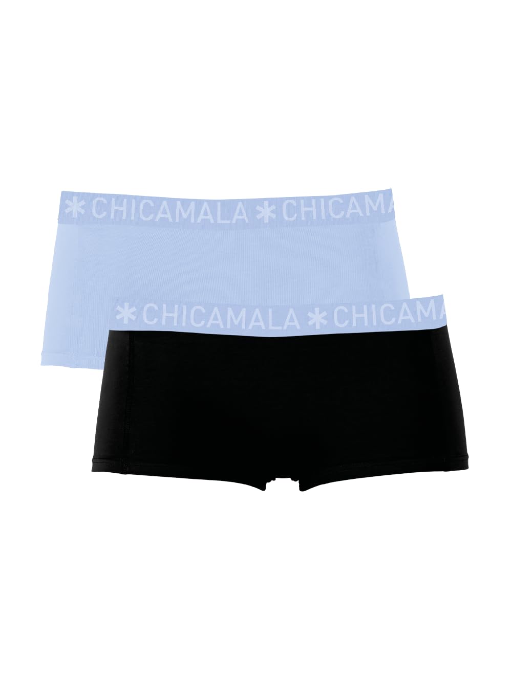 Chicamala Mädchen Boxershorts 2er-Pack, Uni, Baumwolle, Elastischer Bund