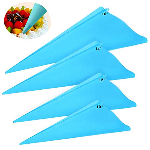 Sacchetti riutilizzabili, in poliuretano termoplastico, 4 dimensioni, riutilizzabili, per decorare torte, torte, cupcake, caramelle 4 pezzi