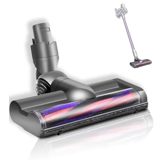 Bodenbürste für Dyson V6 DC58 DC59 DC62 DC72 DC74 SV04 SV06 SV09, Elektrische Bodendüse Ersatzteil, Turbobürste Staubsauger Zubehör für Hartboden, Teppich und Fliesen