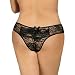 Women's Open Crotch Lace Cute Briefs Knickers Girls Sexy Panties Black XL