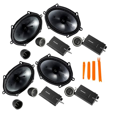 KICKER 46CSS684 - Two Pairs of CS-Series CSS68 6x8-Inch Component System with .75-inch tweeters 4-Ohm (2 Pairs)