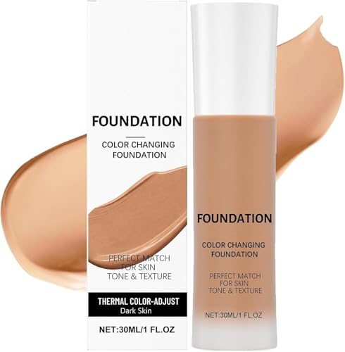 Foundation For Mature Skin, Colour Changing Foundation, Intelligent Color Correcting Foundation, Lightweight Texture, Medium Coverage, Long-Lasting Natural Finish (Dark)