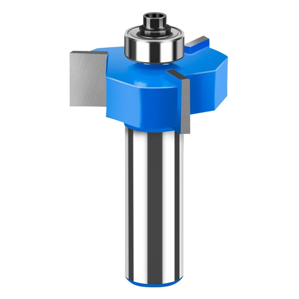 Xiaoniyi 0.5Inx36mmx10mm 1/5Pc 12Mm 1/2In Shank T-Slot Router Bit T Type Slotting Cutter With Bearing Z3 Rabbeting Milling Cutter Woodworking Tools(0.5Inx36mmx10mm)