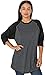 American Apparel Men's Poly-Cotton 3/4 Sleeve Raglan Shirt, Heather Black/Black, Medium
