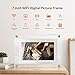 7 inch WiFi Digital Picture Frame,Acrylic Smart Digital Photo Frame,32GB Large Capacity HD IPS Touchscreen,Auto-Rotate,Share Photos/Videos Instantly Via Frameo App from Anywhere
