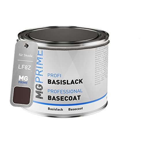 MG PRIME Autolack Dose spritzfertig für Skoda LF8Z / 4L Topazbraun Metallic Basislack 0,5 Liter 500ml