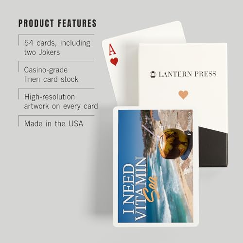 Lantern Press Naipes Póker 52 Cartas Puerto Rico miniatura 3
